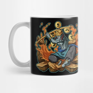 Budha Fight Illustration Mug